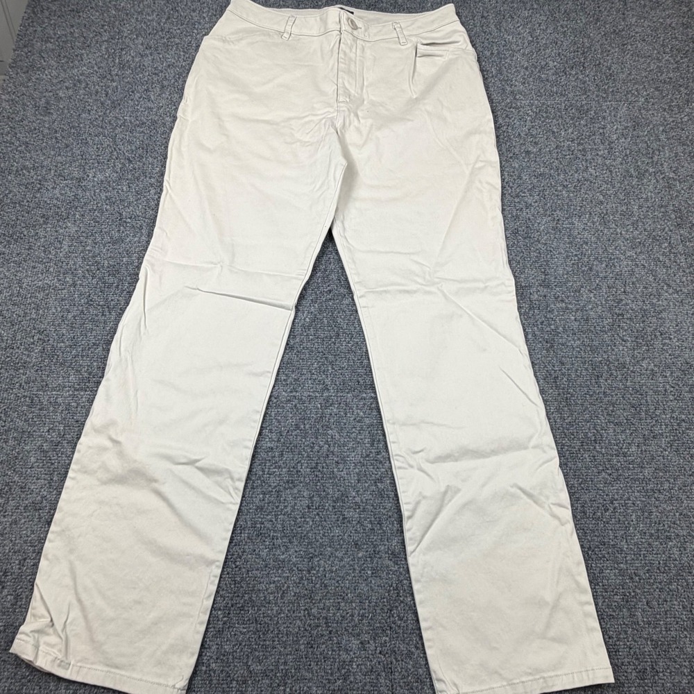 Lee Relaxed Fit Straight Leg Mid Rise Khaki Pants Womens 12 Medium 104631223